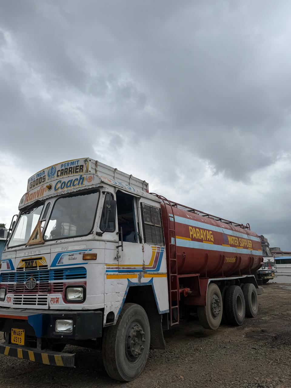 Parayag Industrial tanker truck parked in the yard